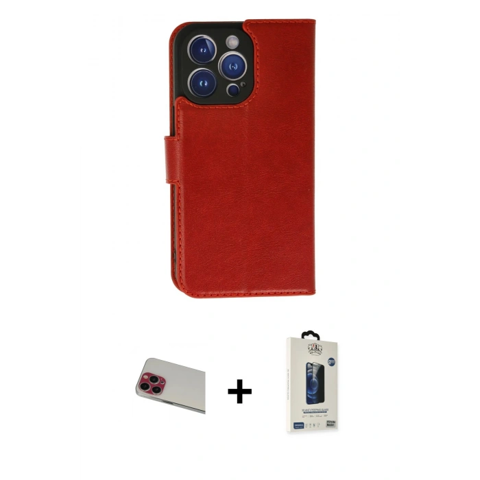 MARSİLYAN™- iPhone 13 Pro Max Kılıf Siluet Işık Serisi - Siyah Bilvis Hayalet Cam Ekran Koruyucu + Rainbow Kamera Lens Koruma Cam - KI