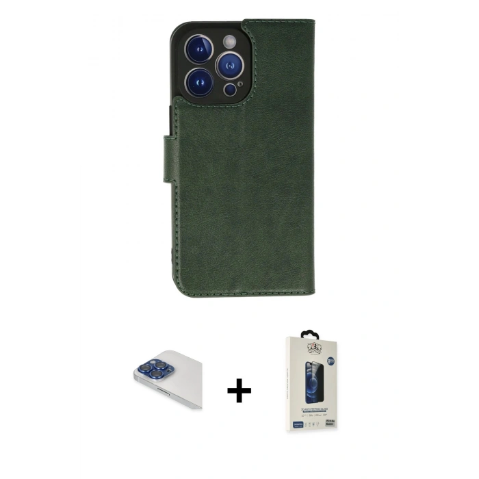 MARSİLYAN™- iPhone 13 Pro Max Kılıf Siluet Işık Serisi - Siyah Bilvis Hayalet Cam Ekran Koruyucu + Pers Alüminyum Kamera Lens - LT