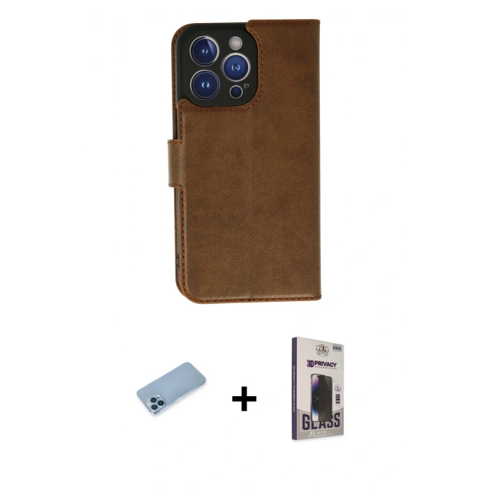 MARSİLYAN™- iPhone 13 Pro Max Kılıf Siluet Işık Serisi - Siyah Bilvis Hayalet Cam Ekran Koruyucu + Shine Kamera Lens Koruma Cam - MI