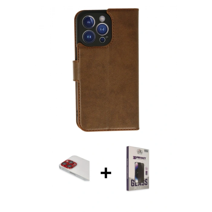 MARSİLYAN™- iPhone 13 Pro Max Kılıf Siluet Işık Serisi - Siyah Bilvis Hayalet Cam Ekran Koruyucu + Pers Alüminyum Kamera Lens - KI