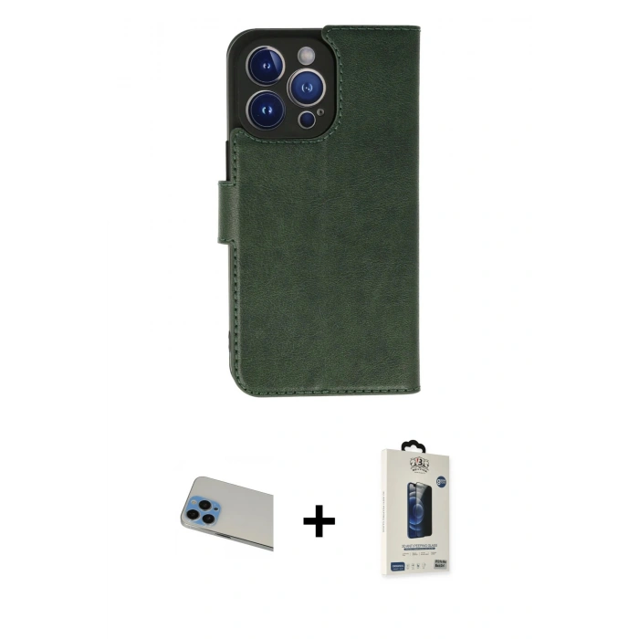 MARSİLYAN™- iPhone 13 Pro Max Kılıf Siluet Işık Serisi - Siyah Bilvis Hayalet Cam Ekran Koruyucu + Rainbow Kamera Lens Koruma Cam - MI