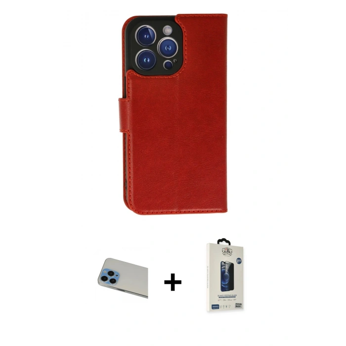 MARSİLYAN™- iPhone 13 Pro Max Kılıf Siluet Işık Serisi - Siyah Bilvis Hayalet Cam Ekran Koruyucu + Rainbow Kamera Lens Koruma Cam - MI