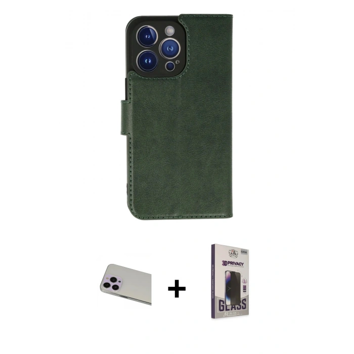 MARSİLYAN™- iPhone 13 Pro Max Kılıf Siluet Işık Serisi - Siyah Bilvis Hayalet Cam Ekran Koruyucu + Rainbow Kamera Lens Koruma Cam - MR