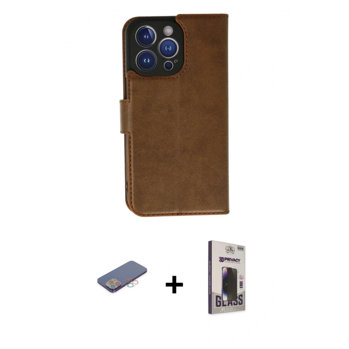 MARSİLYAN™- iPhone 13 Pro Max Kılıf Siluet Işık Serisi - Siyah Bilvis Hayalet Cam Ekran Koruyucu + Renkli Kamera Lens Koruma Cam - PE