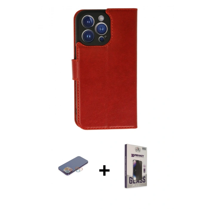 MARSİLYAN™- iPhone 13 Pro Max Kılıf Siluet Işık Serisi - Siyah Bilvis Hayalet Cam Ekran Koruyucu + Renkli Kamera Lens Koruma Cam - PE