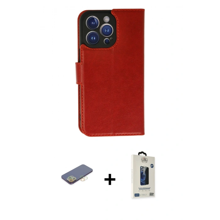 MARSİLYAN™- iPhone 13 Pro Max Kılıf Siluet Işık Serisi - Siyah Bilvis Hayalet Cam Ekran Koruyucu + Renkli Kamera Lens Koruma Cam - SI