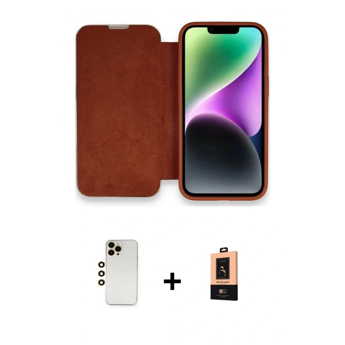 MARSİLYAN™- iPhone 13 Pro Max Kılıf Siluet Minimal Serisi - Şeffaf Maxco Cam Ekran Koruyucu + Shine Kamera Lens - GD