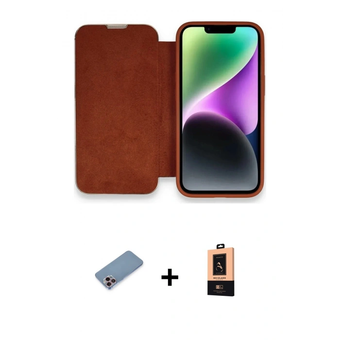 MARSİLYAN™- iPhone 13 Pro Max Kılıf Siluet Minimal Serisi - Şeffaf Maxco Cam Ekran Koruyucu + Shine Kamera Lens Koruma Cam - PE