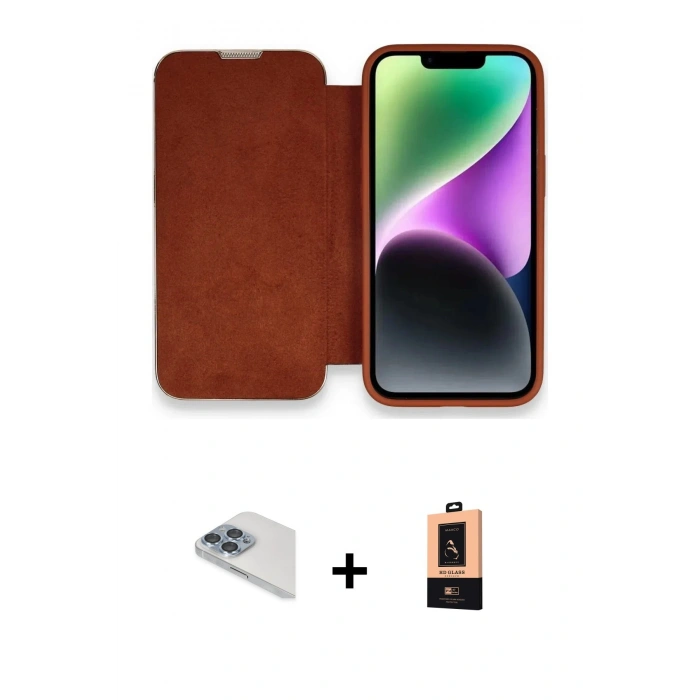 MARSİLYAN™- iPhone 13 Pro Max Kılıf Siluet Minimal Serisi - Şeffaf Maxco Cam Ekran Koruyucu + Pers Alüminyum Kamera Lens - SABE
