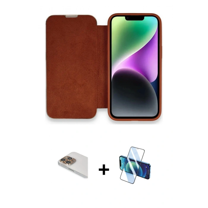 MARSİLYAN™- iPhone 13 Pro Max Kılıf Siluet Minimal Serisi - Siyah 3D Antistatik Cam Ekran Koruyucu + Pers Alüminyum Kamera Lens - GD