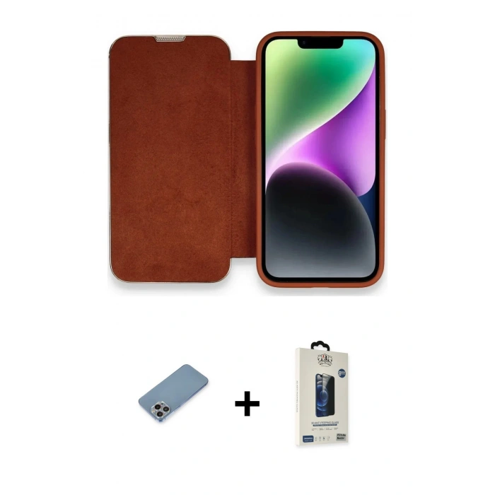 MARSİLYAN™- iPhone 13 Pro Max Kılıf Siluet Minimal Serisi - Siyah Bilvis Hayalet Cam Ekran Koruyucu + Shine Kamera Lens Koruma Cam - GI