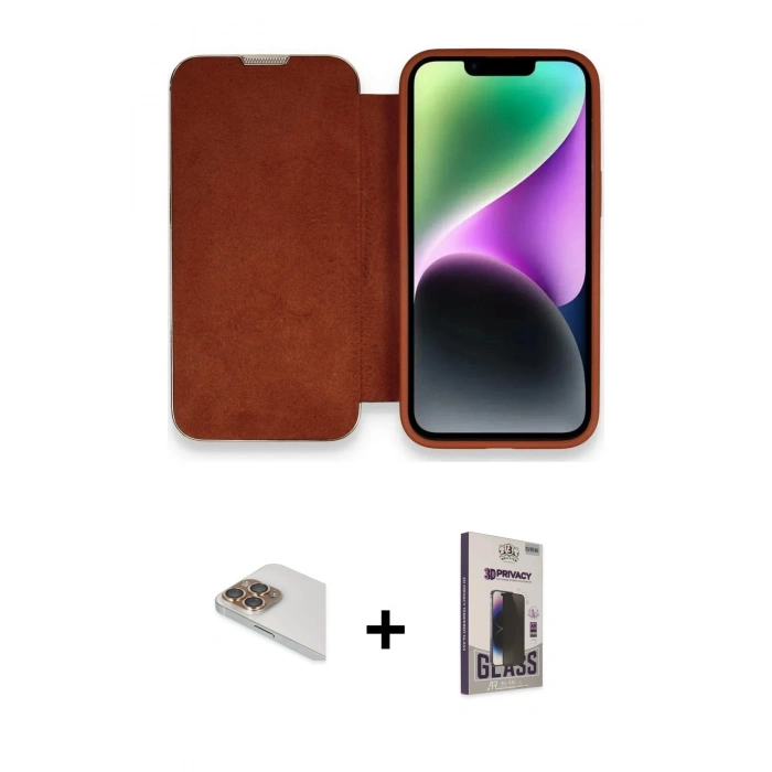 MARSİLYAN™- iPhone 13 Pro Max Kılıf Siluet Minimal Serisi - Siyah Bilvis Hayalet Cam Ekran Koruyucu + Pers Alüminyum Kamera Lens - GD