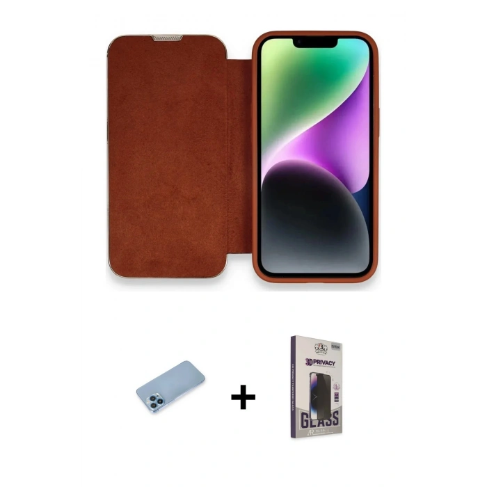 MARSİLYAN™- iPhone 13 Pro Max Kılıf Siluet Minimal Serisi - Siyah Bilvis Hayalet Cam Ekran Koruyucu + Shine Kamera Lens Koruma Cam - MI