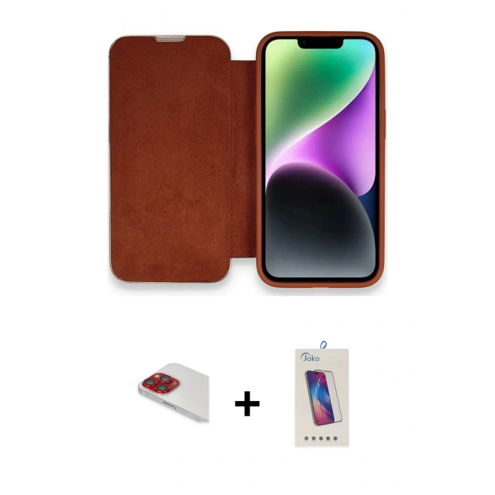 MARSİLYAN™- iPhone 13 Pro Max Kılıf Siluet Minimal Serisi - Siyah Joko 5D Cam + Pers Alüminyum Kamera Lens - KI