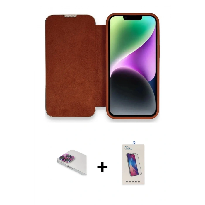 MARSİLYAN™- iPhone 13 Pro Max Kılıf Siluet Minimal Serisi - Siyah Joko 5D Cam + Pers Alüminyum Kamera Lens - GI