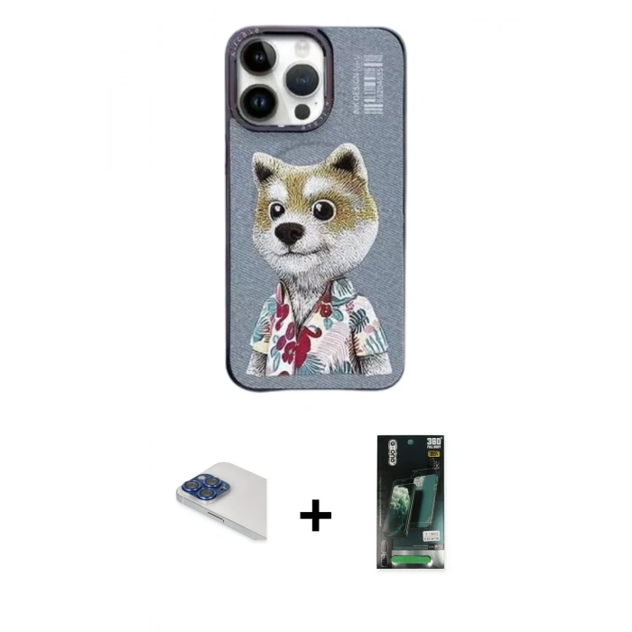 MARSİLYAN™- iPhone 13 Pro Max Kılıf Siluet Modern Özel Seri - Şeffaf 360 Full Body Arka Koruyucu + Pers Alüminyum Kamera Lens - LT