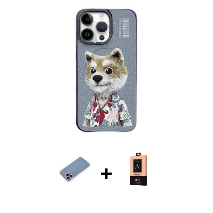 MARSİLYAN™- iPhone 13 Pro Max Kılıf Siluet Modern Özel Seri - Şeffaf Maxco Cam Ekran Koruyucu + Shine Kamera Lens Koruma Cam - PE