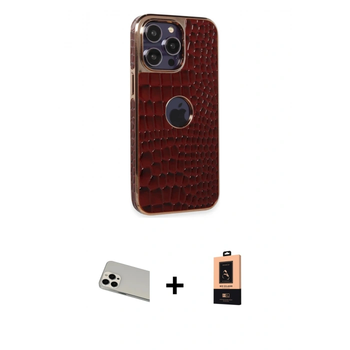 MARSİLYAN™- iPhone 13 Pro Max Kılıf Ufuk Form Prime - Şeffaf Maxco Cam Ekran Koruyucu + Rainbow Kamera Lens Koruma Cam - BZ