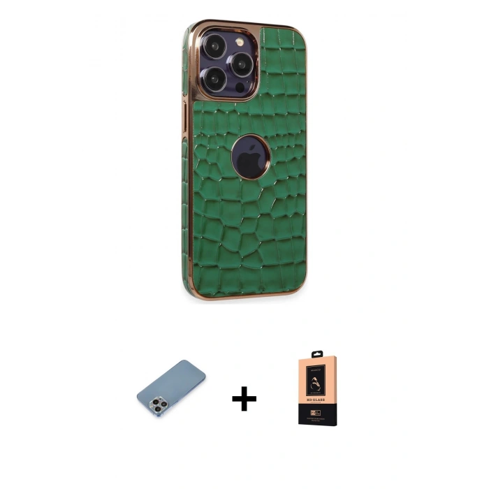 MARSİLYAN™- iPhone 13 Pro Max Kılıf Ufuk Form Prime - Şeffaf Maxco Cam Ekran Koruyucu + Shine Kamera Lens Koruma Cam - GI