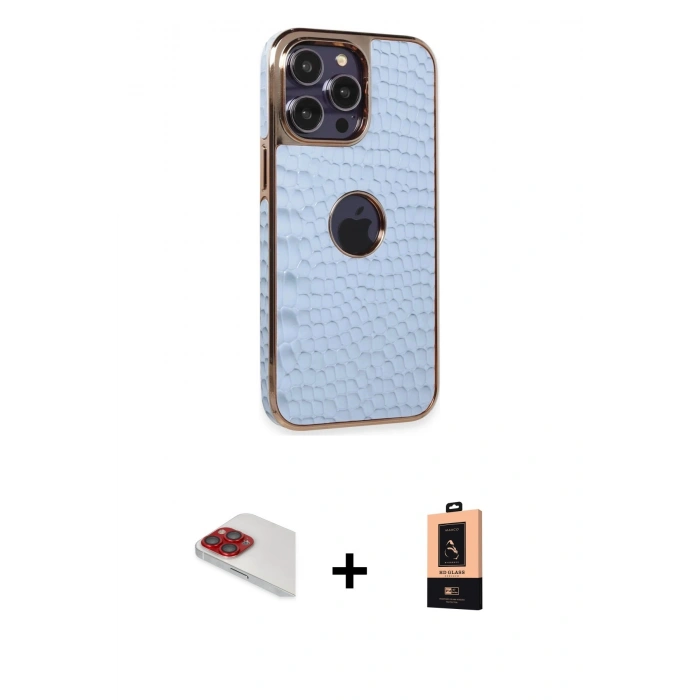 MARSİLYAN™- iPhone 13 Pro Max Kılıf Ufuk Form Prime - Şeffaf Maxco Cam Ekran Koruyucu + Pers Alüminyum Kamera Lens - KI