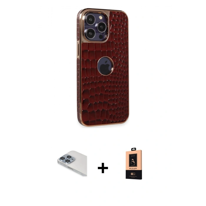 MARSİLYAN™- iPhone 13 Pro Max Kılıf Ufuk Form Prime - Şeffaf Maxco Cam Ekran Koruyucu + Pers Alüminyum Kamera Lens - SABE