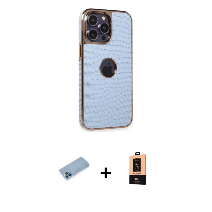 MARSİLYAN™- iPhone 13 Pro Max Kılıf Ufuk Form Prime - Şeffaf Maxco Cam Ekran Koruyucu + Shine Kamera Lens Koruma Cam - MI