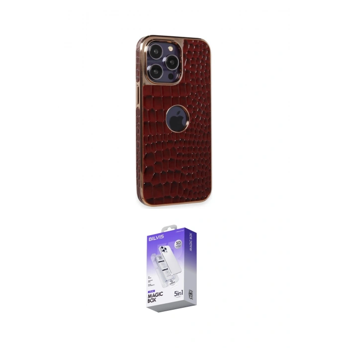 MARSİLYAN™- iPhone 13 Pro Max Kılıf Ufuk Form Prime - Siyah Bilvis 5in1 3D Magic Cam Ekran Koruyucu