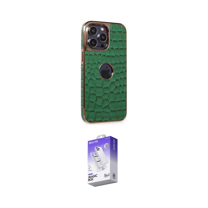 MARSİLYAN™- iPhone 13 Pro Max Kılıf Ufuk Form Prime - Siyah Bilvis 5in1 3D Magic Cam Ekran Koruyucu