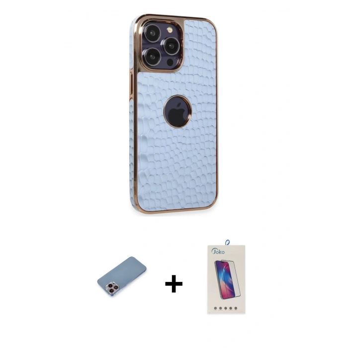 MARSİLYAN™- iPhone 13 Pro Max Kılıf Ufuk Form Prime - Siyah Joko 5D Cam + Shine Kamera Lens Koruma Cam - PE