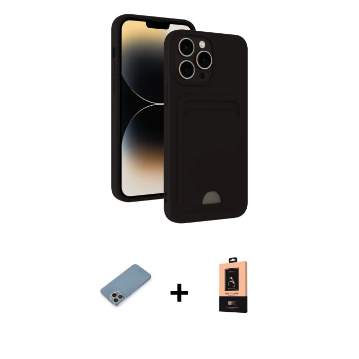 MARSİLYAN™- iPhone 13 Pro Max Kılıf Vadi Çizgi Prime - Şeffaf Maxco Cam Ekran Koruyucu + Shine Kamera Lens Koruma Cam - GI