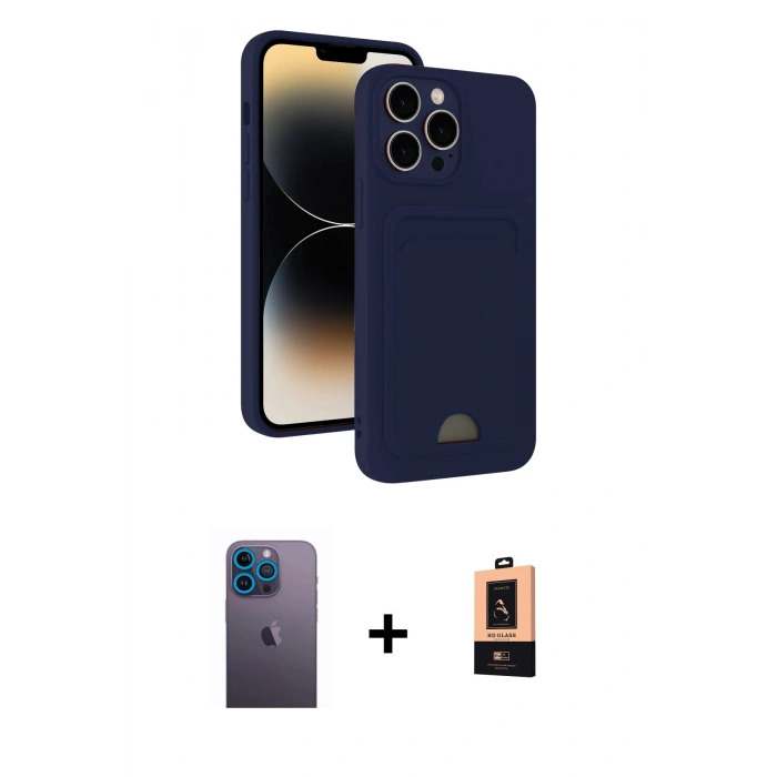 MARSİLYAN™- iPhone 13 Pro Max Kılıf Vadi Çizgi Prime - Şeffaf Maxco Cam Ekran Koruyucu + Neon Fosforlu Kamera Lens - MI