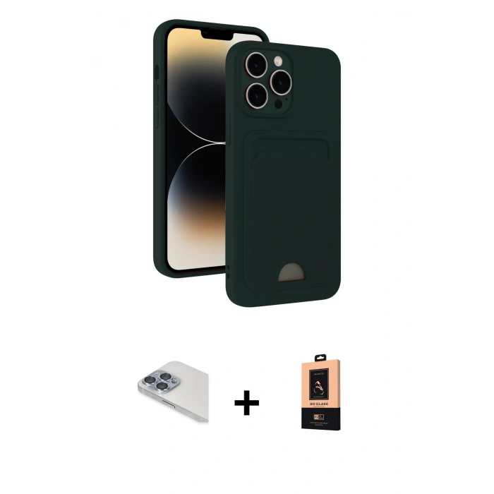 MARSİLYAN™- iPhone 13 Pro Max Kılıf Vadi Çizgi Prime - Şeffaf Maxco Cam Ekran Koruyucu + Pers Alüminyum Kamera Lens - SABE