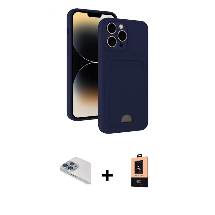 MARSİLYAN™- iPhone 13 Pro Max Kılıf Vadi Çizgi Prime - Şeffaf Maxco Cam Ekran Koruyucu + Pers Alüminyum Kamera Lens - SABE