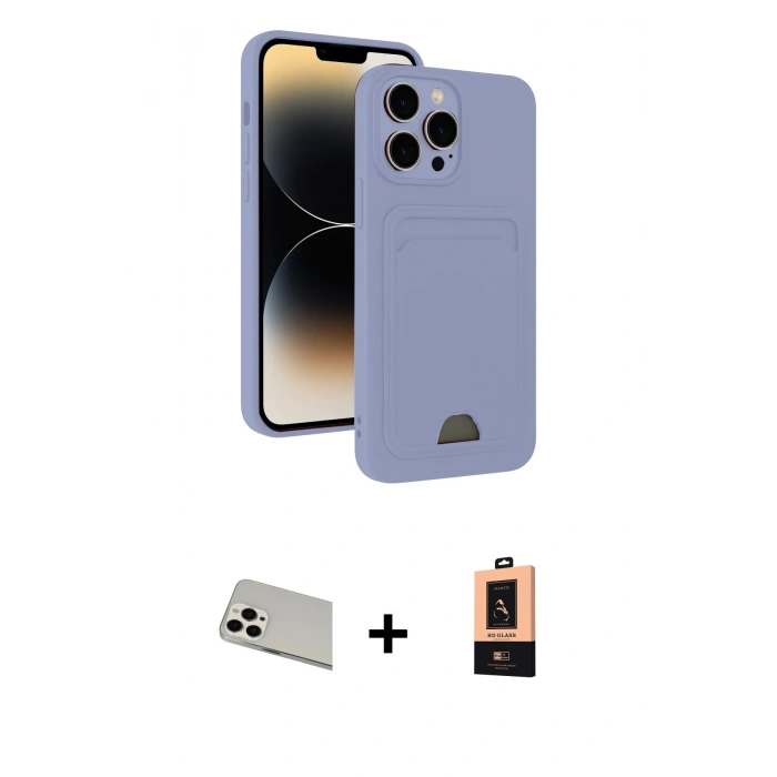 MARSİLYAN™- iPhone 13 Pro Max Kılıf Vadi Çizgi Prime - Şeffaf Maxco Cam Ekran Koruyucu + Rainbow Kamera Lens Koruma Cam - BZ