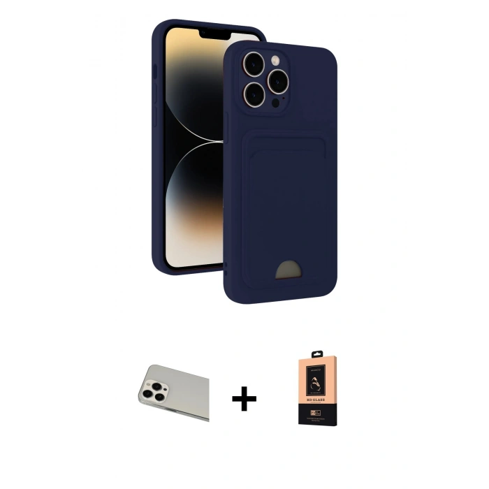 MARSİLYAN™- iPhone 13 Pro Max Kılıf Vadi Çizgi Prime - Şeffaf Maxco Cam Ekran Koruyucu + Rainbow Kamera Lens Koruma Cam - BZ