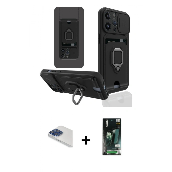 MARSİLYAN™- iPhone 13 Pro Max Kılıf Vadi Form Prime - Şeffaf 360 Full Body Arka Koruyucu + Pers Alüminyum Kamera Lens - LT
