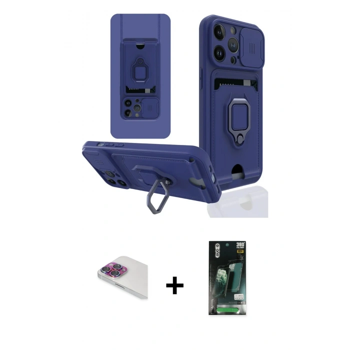 MARSİLYAN™- iPhone 13 Pro Max Kılıf Vadi Form Prime - Şeffaf 360 Full Body Arka Koruyucu + Pers Alüminyum Kamera Lens - GI