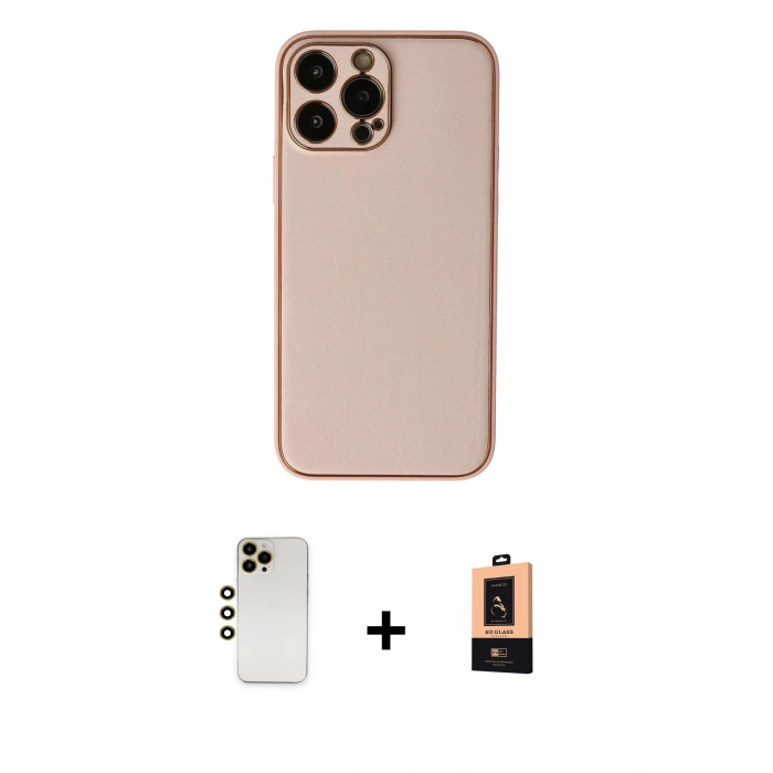 MARSİLYAN™- iPhone 13 Pro Max Kılıf Yadigar Klasik - Şeffaf Maxco Cam Ekran Koruyucu + Shine Kamera Lens - GD