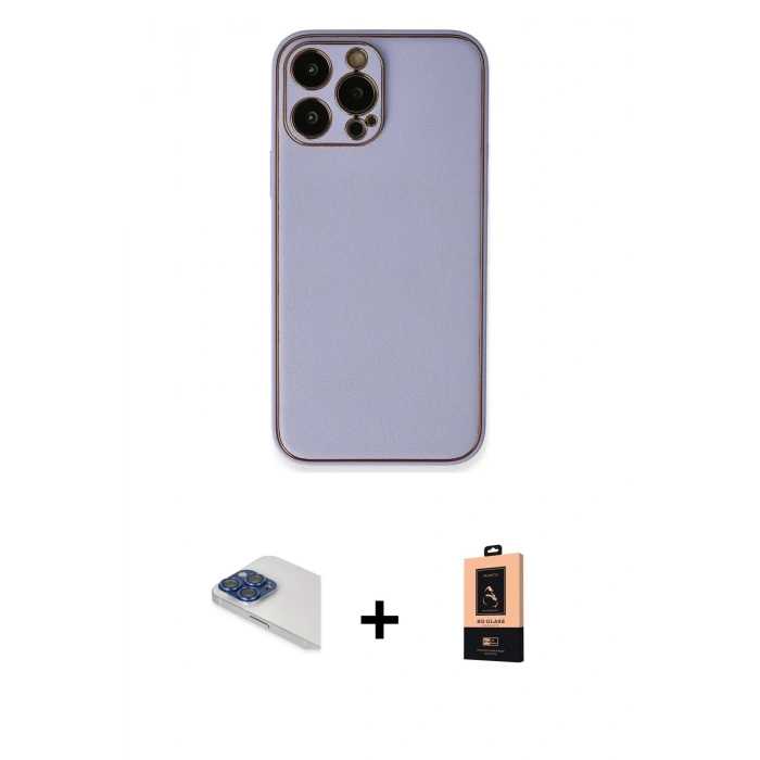 MARSİLYAN™- iPhone 13 Pro Max Kılıf Yadigar Klasik - Şeffaf Maxco Cam Ekran Koruyucu + Pers Alüminyum Kamera Lens - LT