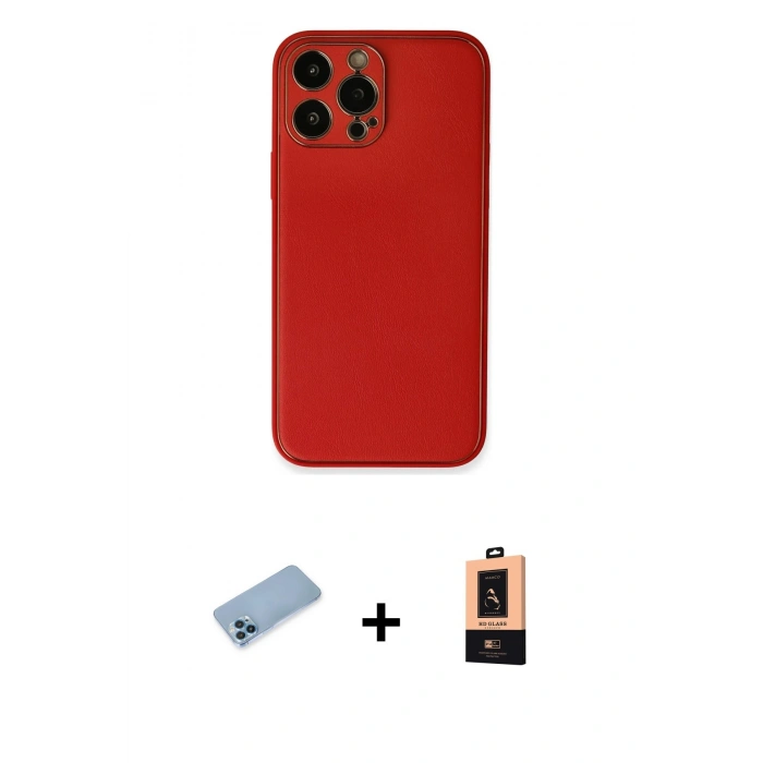 MARSİLYAN™- iPhone 13 Pro Max Kılıf Yadigar Klasik - Şeffaf Maxco Cam Ekran Koruyucu + Shine Kamera Lens Koruma Cam - MI