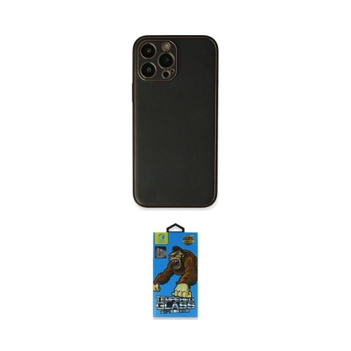 MARSİLYAN™- iPhone 13 Pro Max Kılıf Yadigar Klasik - Siyah 18D Cam Ekran Koruyucu