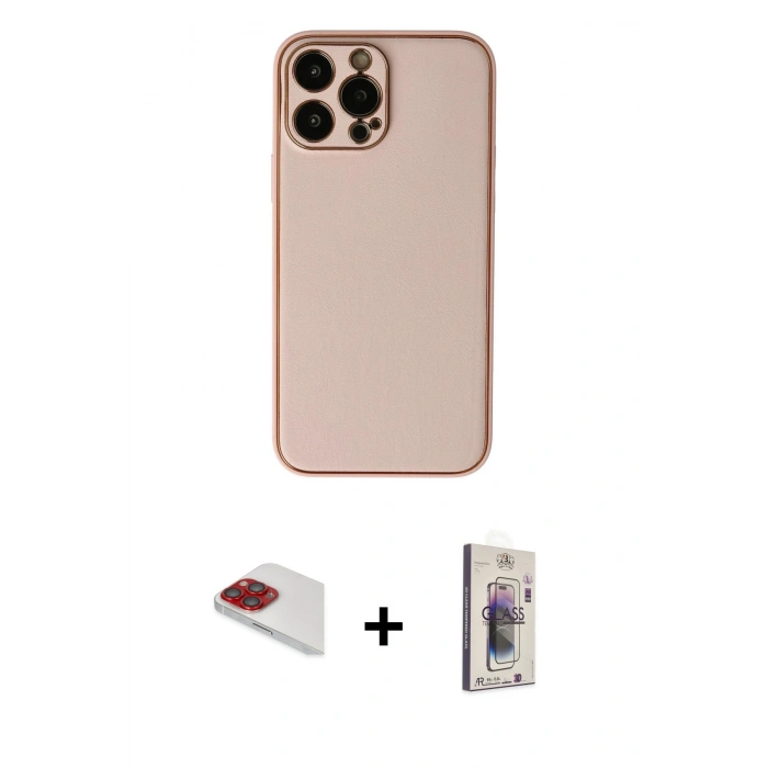 MARSİLYAN™- iPhone 13 Pro Max Kılıf Yadigar Klasik - Siyah Bilvis 3D Cam Ekran Koruyucu + Pers Alüminyum Kamera Lens - KI