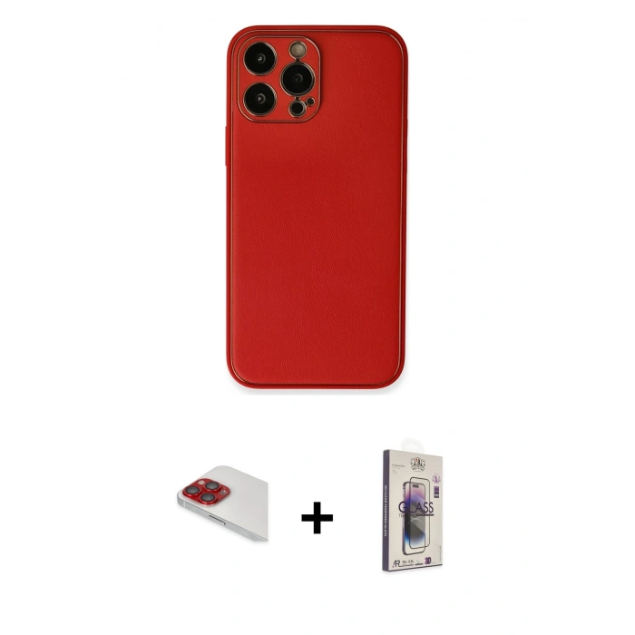 MARSİLYAN™- iPhone 13 Pro Max Kılıf Yadigar Klasik - Siyah Bilvis 3D Cam Ekran Koruyucu + Pers Alüminyum Kamera Lens - KI