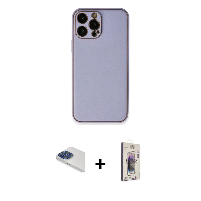MARSİLYAN™- iPhone 13 Pro Max Kılıf Yadigar Klasik - Siyah Bilvis 3D Cam Ekran Koruyucu + Pers Alüminyum Kamera Lens - LT