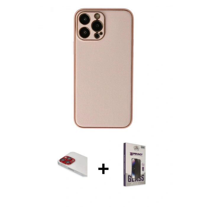 MARSİLYAN™- iPhone 13 Pro Max Kılıf Yadigar Klasik - Siyah Bilvis Hayalet Cam Ekran Koruyucu + Pers Alüminyum Kamera Lens - KI