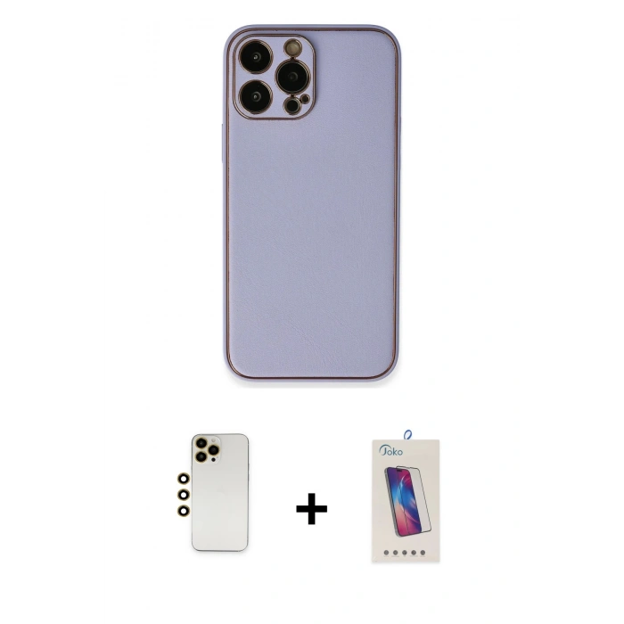 MARSİLYAN™- iPhone 13 Pro Max Kılıf Yadigar Klasik - Siyah Joko 5D Cam + Shine Kamera Lens - GD