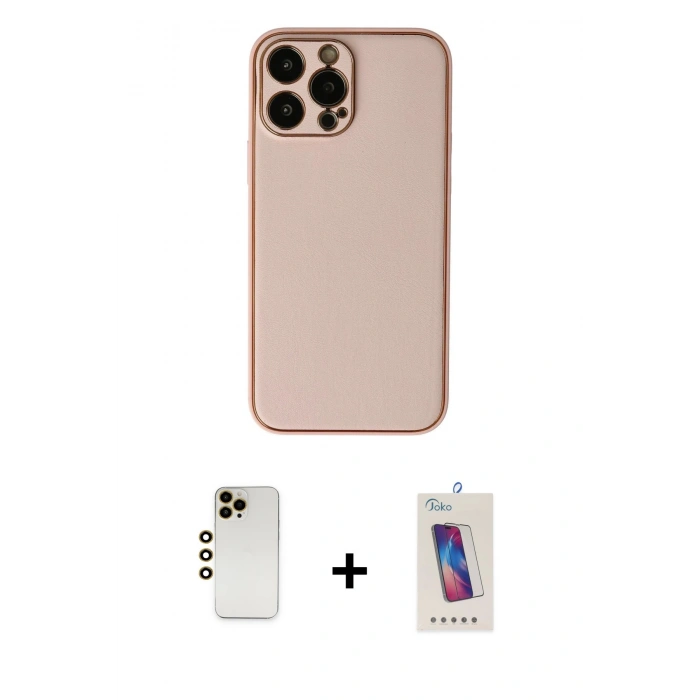 MARSİLYAN™- iPhone 13 Pro Max Kılıf Yadigar Klasik - Siyah Joko 5D Cam + Shine Kamera Lens - GD