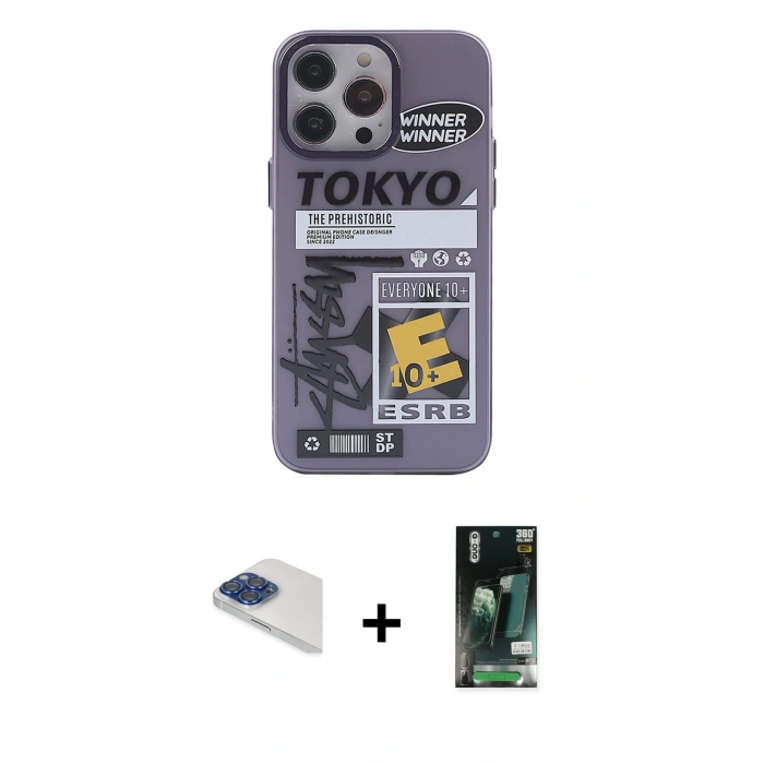 MARSİLYAN™- iPhone 13 Pro Max Kılıf Zirve Form Özel Seri - Şeffaf 360 Full Body Arka Koruyucu + Pers Alüminyum Kamera Lens - LT