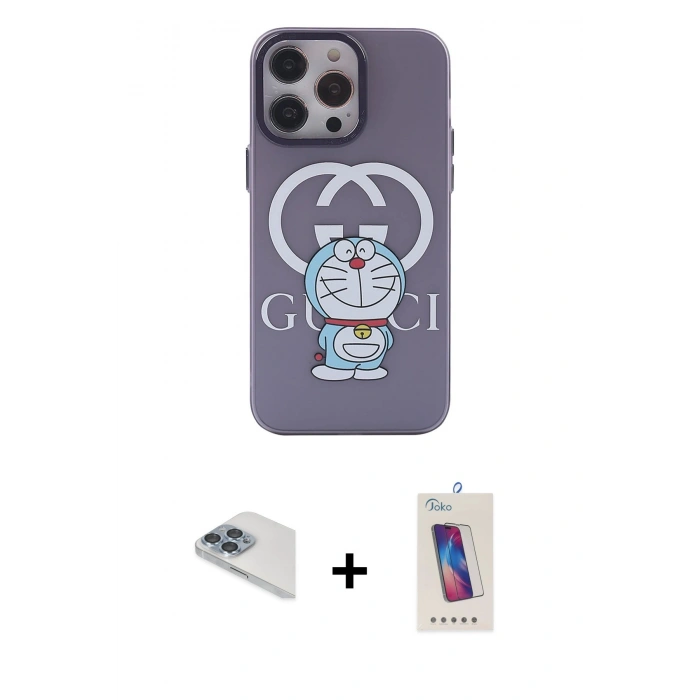 MARSİLYAN™- iPhone 13 Pro Max Kılıf Zirve Form Özel Seri - Siyah Joko 5D Cam + Pers Alüminyum Kamera Lens - SABE