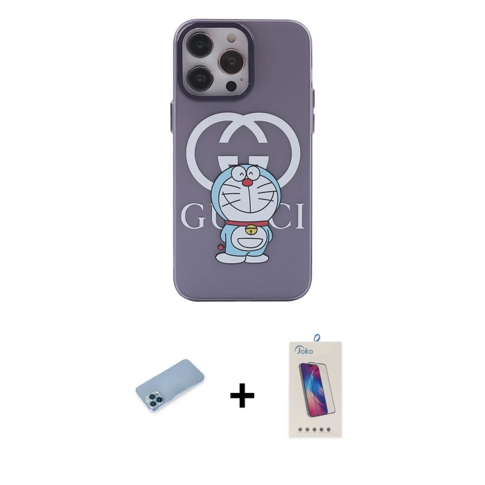 MARSİLYAN™- iPhone 13 Pro Max Kılıf Zirve Form Özel Seri - Siyah Joko 5D Cam + Shine Kamera Lens Koruma Cam - MI